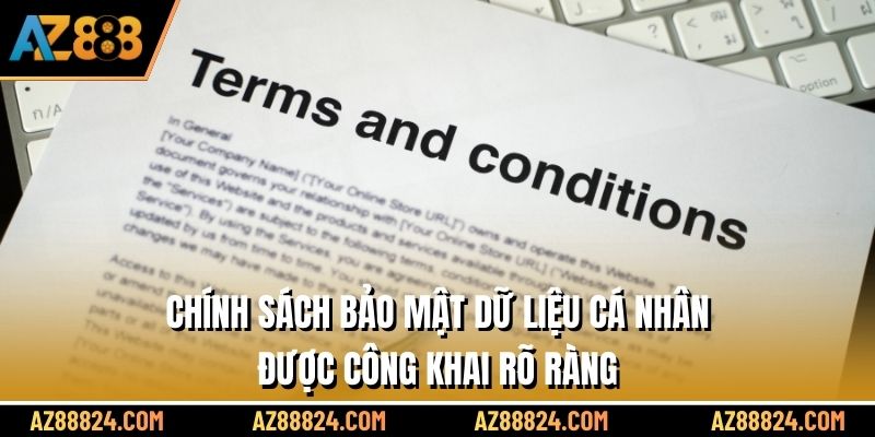 Chính sách bảo mật dữ liệu cá nhân được công khai rõ ràng